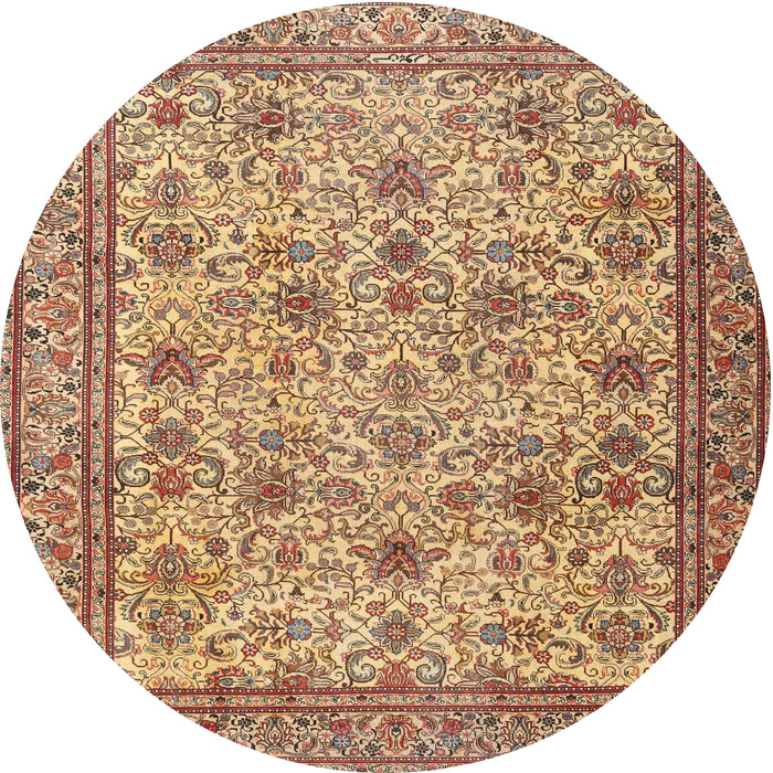 Square Machine Washable Traditional Mahogany Brown Rug, wshtr4433