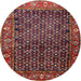 Round Traditional Rust Pink Persian Rug, tr4438