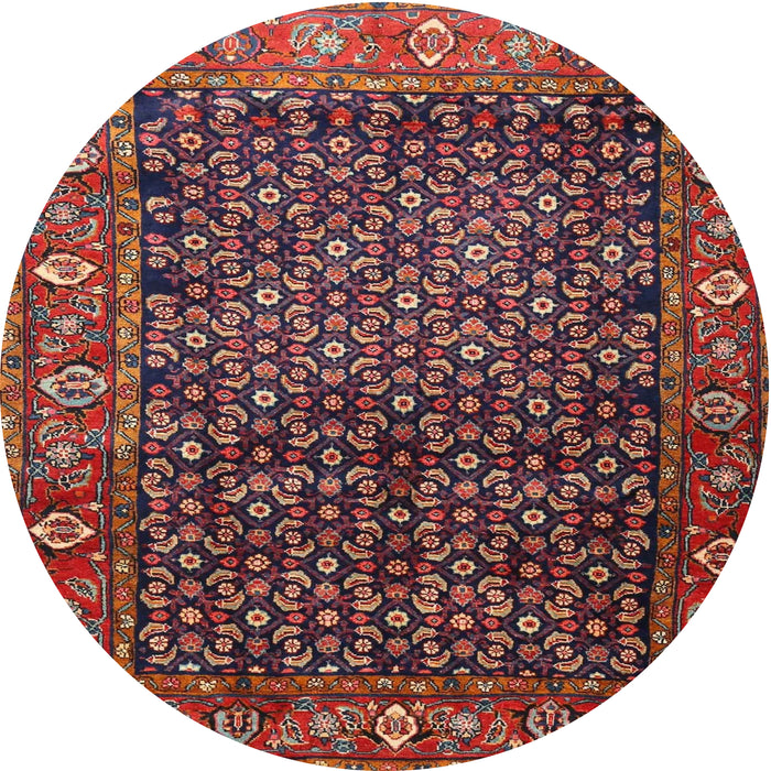 Square Machine Washable Traditional Rust Pink Rug, wshtr4438