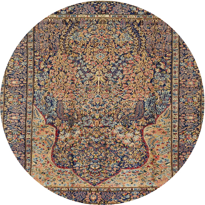 Square Machine Washable Traditional Dark Brown Rug, wshtr4439