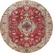 Square Machine Washable Traditional Fire Brick Red Rug, wshtr4445