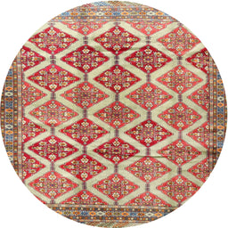 Square Machine Washable Traditional Brown Rug, wshtr4450