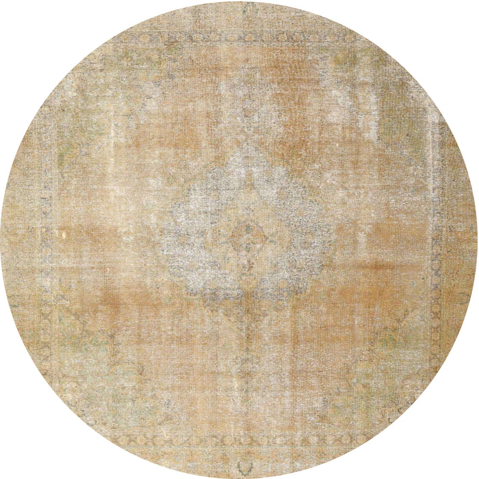 Round Traditional Brown Persian Rug, tr4464