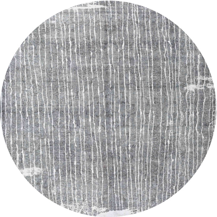 Square Machine Washable Traditional Grey Gray Rug, wshtr4466