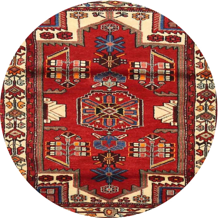 Square Machine Washable Traditional Tomato Red Rug, wshtr4472
