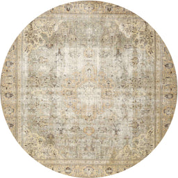 Square Machine Washable Traditional Brown Rug, wshtr4478