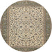 Round Traditional Brown Persian Rug, tr447