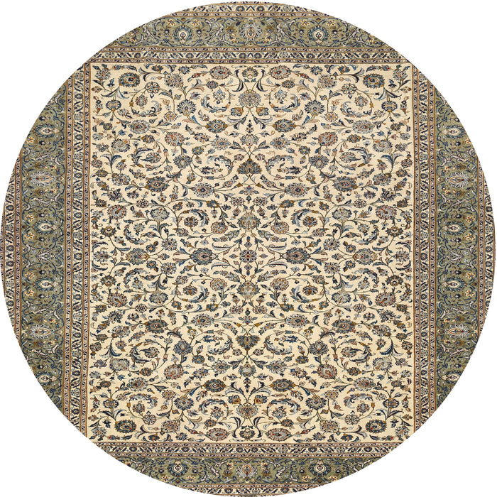 Square Machine Washable Traditional Brown Rug, wshtr447