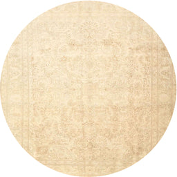 Square Machine Washable Traditional Gold Rug, wshtr4481