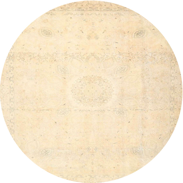 Square Machine Washable Traditional Gold Rug, wshtr4482