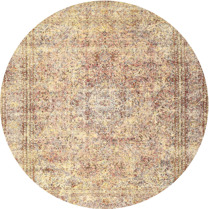 Square Machine Washable Traditional Brown Gold Rug, wshtr4488