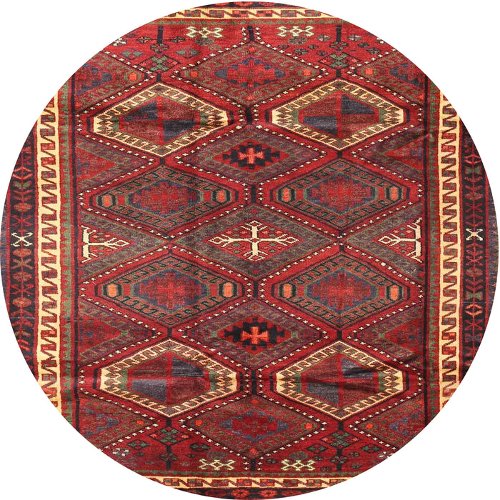 Round Traditional Gold Brown Persian Rug, tr4495