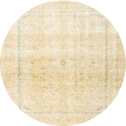 Square Machine Washable Traditional Gold Rug, wshtr4500