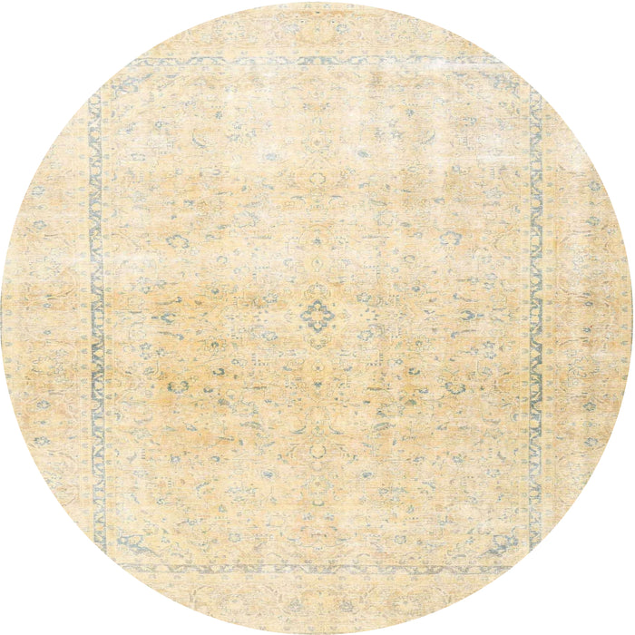Square Machine Washable Traditional Gold Rug, wshtr4500