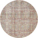 Round Traditional Tan Brown Persian Rug, tr4503