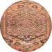 Round Traditional Mango Orange Persian Rug, tr4509