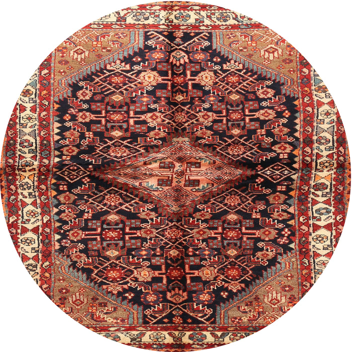 Round Traditional Red Persian Rug, tr450