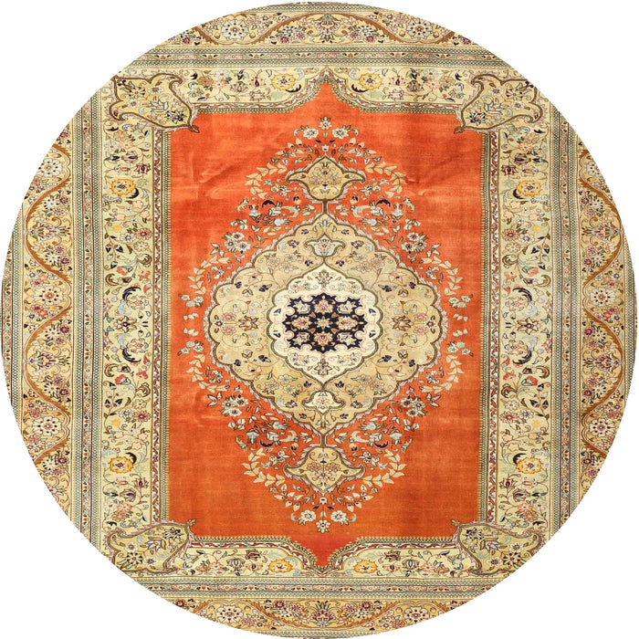 Round Traditional Red Persian Rug, tr4515