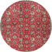 Round Traditional Red Persian Rug, tr4521