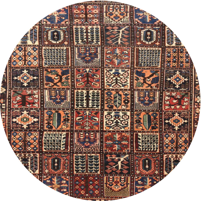 Square Machine Washable Traditional Orange Salmon Pink Rug, wshtr4528