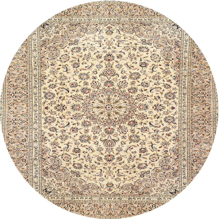 Square Machine Washable Traditional Dark Almond Brown Rug, wshtr4529