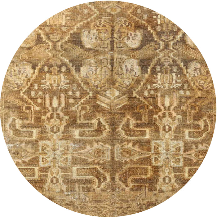 Round Traditional Sedona Brown Persian Rug, tr4543