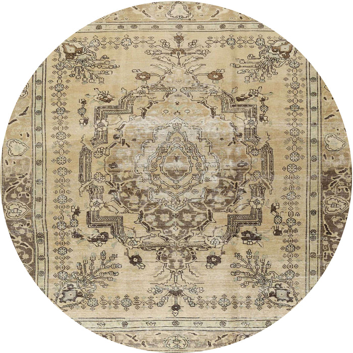 Square Machine Washable Traditional Brown Rug, wshtr4550