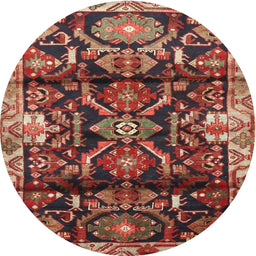 Square Machine Washable Traditional Saffron Red Rug, wshtr4552