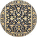 Round Traditional Brown Persian Rug, tr4553