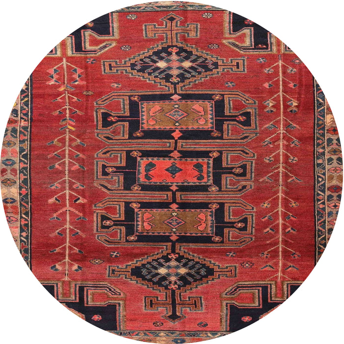 Square Machine Washable Traditional Rust Pink Rug, wshtr4554