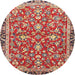 Round Traditional Red Persian Rug, tr4565