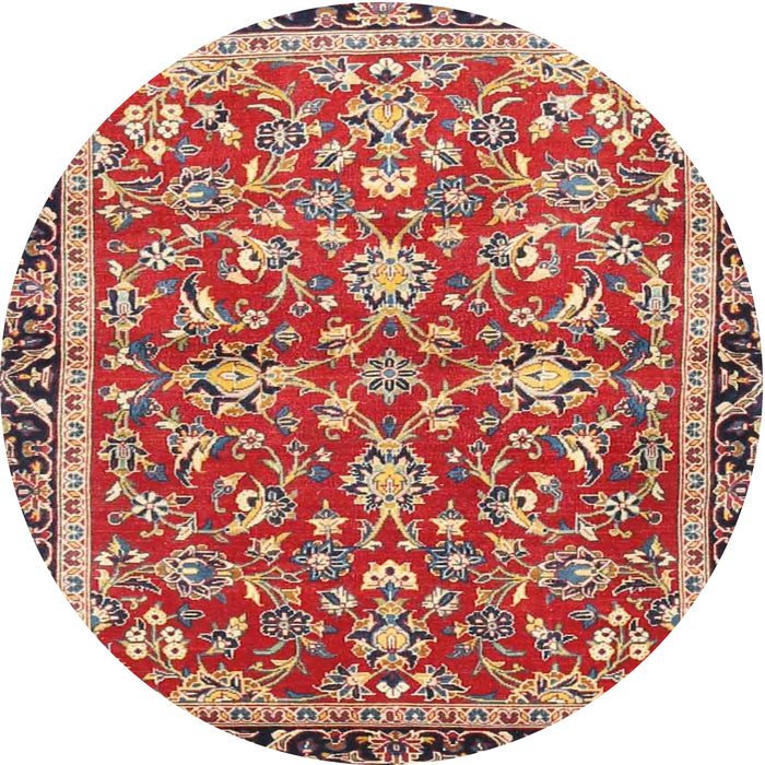 Square Machine Washable Traditional Red Rug, wshtr4565