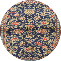 Square Machine Washable Traditional Camel Brown Rug, wshtr4568