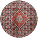 Round Traditional Camel Brown Persian Rug, tr4569