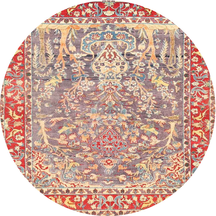 Round Traditional Brown Persian Rug, tr4570