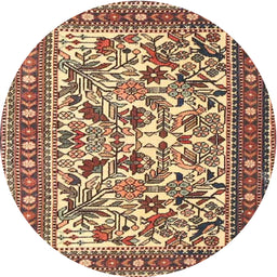 Square Machine Washable Traditional Dark Sienna Brown Rug, wshtr4571
