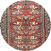Round Traditional Brown Red Persian Rug, tr4572