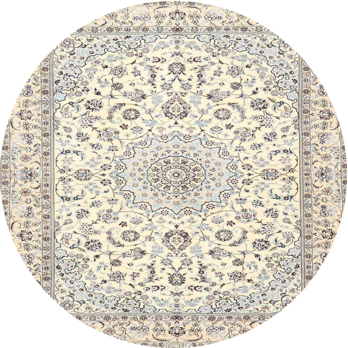 Round Traditional Rosy Brown Pink Persian Rug, tr4581