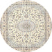 Round Traditional Rosy Brown Pink Persian Rug, tr4581