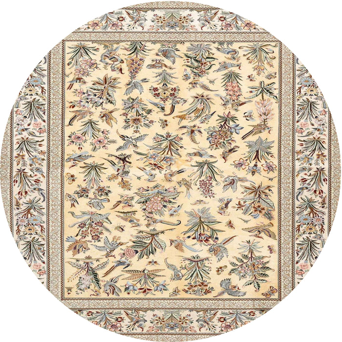 Square Machine Washable Traditional Dark Almond Brown Rug, wshtr4583