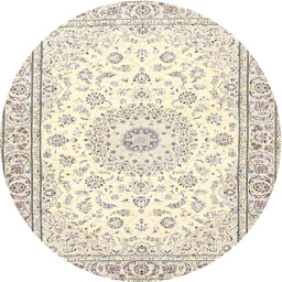 Square Machine Washable Traditional Peach Beige Rug, wshtr4593