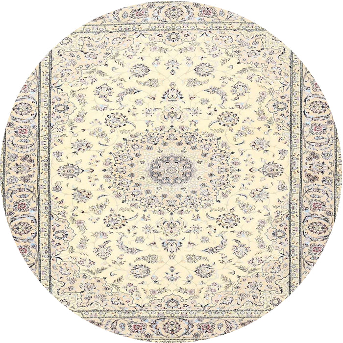Square Machine Washable Traditional Peach Beige Rug, wshtr4593