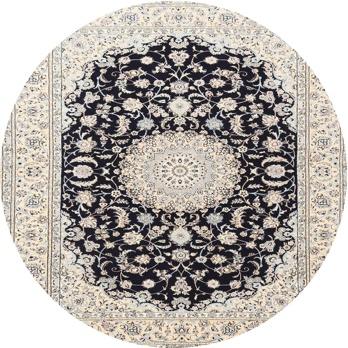 Square Machine Washable Traditional Carbon Gray Rug, wshtr4599
