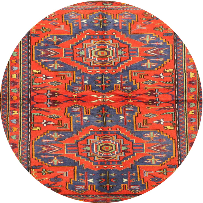 Square Machine Washable Traditional Dark Almond Brown Rug, wshtr4602