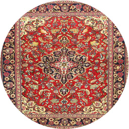 Square Machine Washable Traditional Sand Brown Rug, wshtr4603