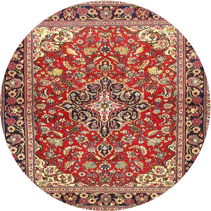 Square Machine Washable Traditional Sand Brown Rug, wshtr4603