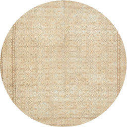 Round Traditional Khaki Gold Persian Rug, tr460