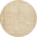 Round Traditional Khaki Gold Persian Rug, tr460