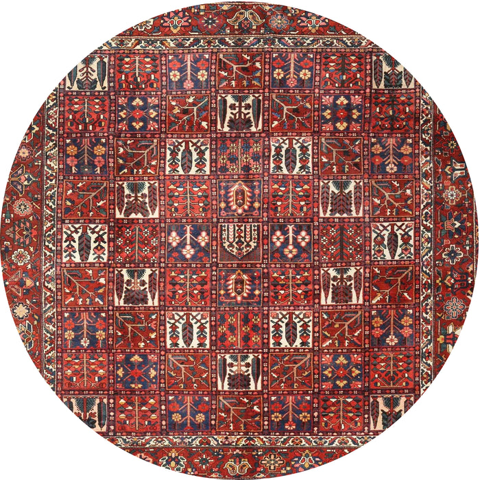 Round Traditional Orange Salmon Pink Persian Rug, tr4621