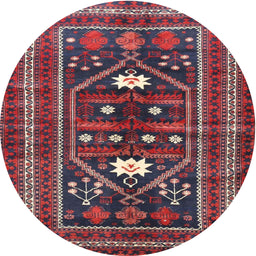 Square Machine Washable Traditional Mauve Taupe Purple Rug, wshtr4622